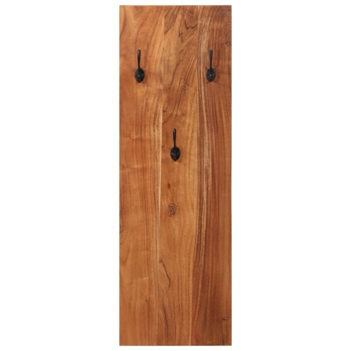 Porte-manteaux muraux 2 pcs 36x3x110 cm Bois d'acacia massif – Image 2