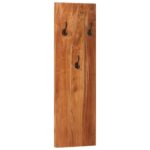 Porte-manteaux muraux 2 pcs 36x3x110 cm Bois d'acacia massif – Image 8