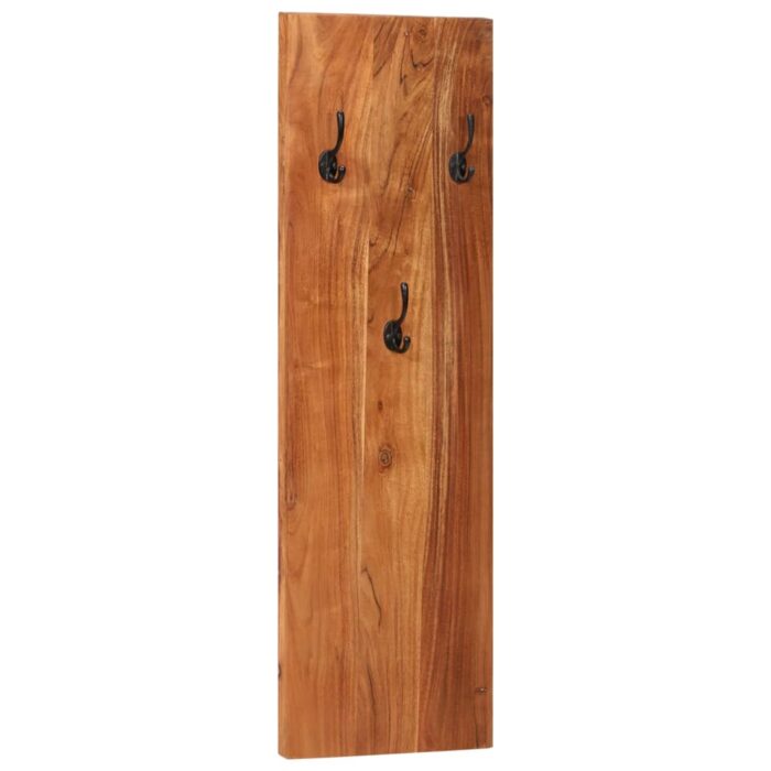 Porte-manteaux muraux 2 pcs 36x3x110 cm Bois d'acacia massif – Image 8