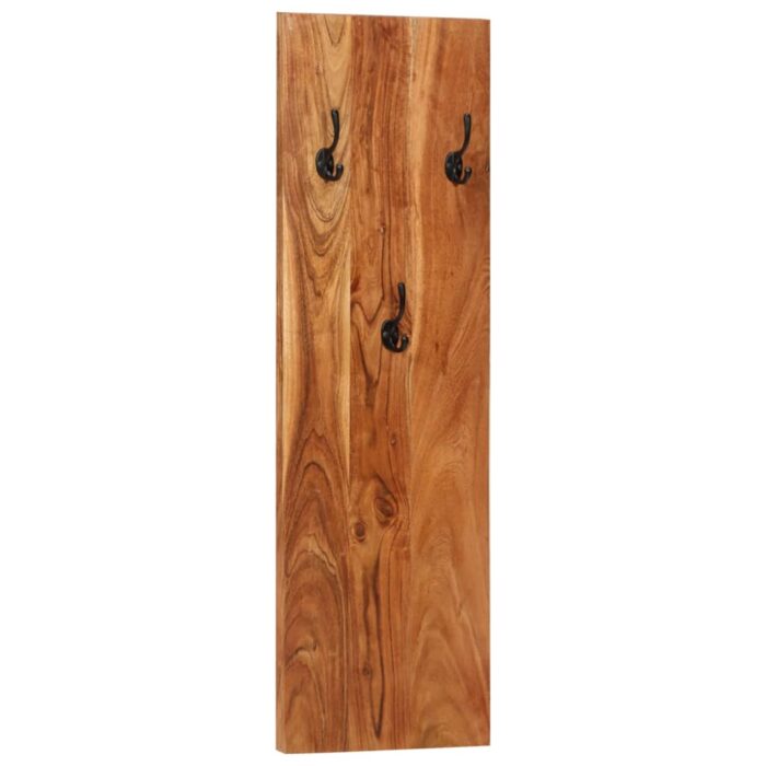 Porte-manteaux muraux 2 pcs 36x3x110 cm Bois d'acacia massif – Image 9