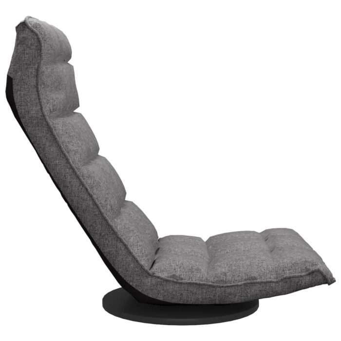Chaise de sol pivotante Gris clair Tissu – Image 3