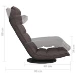 Chaise de sol pivotante Taupe Tissu – Image 6