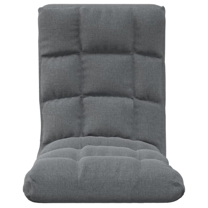 Chaise pliable de sol Gris clair Tissu – Image 2