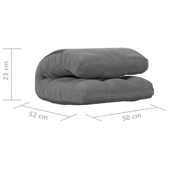 Chaise pliable de sol Gris clair Tissu – Image 7
