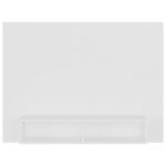 Meuble TV mural Blanc 120x23,5x90 cm Bois d’ingénierie – Image 2