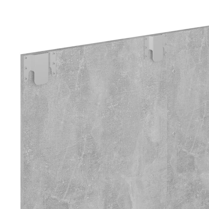 Meuble TV mural Gris béton 120x23,5x90 cm Bois d’ingénierie – Image 4