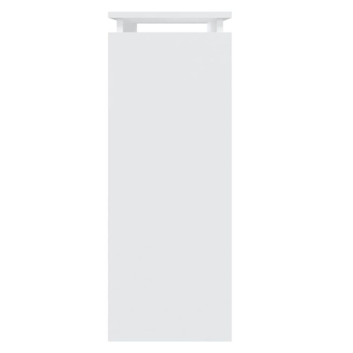 Table console blanc 80x30x80 cm bois d'ingénierie – Image 3