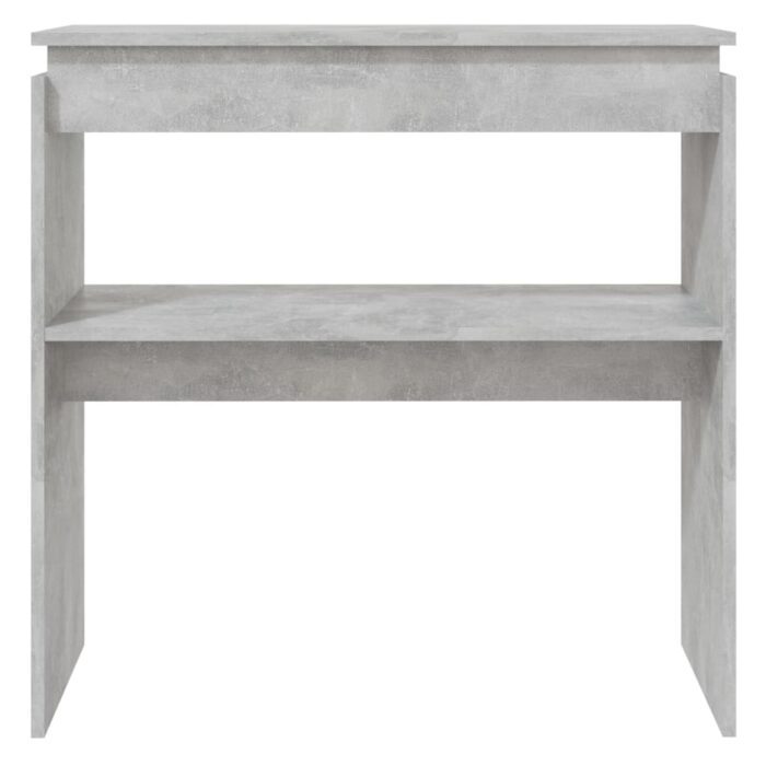 Table console Gris béton 80x30x80 cm Aggloméré – Image 2