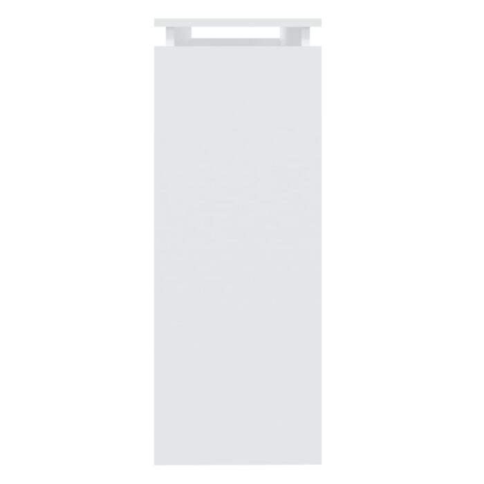 Table console blanc 102x30x80 cm bois d'ingénierie – Image 3