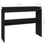Table console noir 102x30x80 cm bois d'ingénierie – Image 4