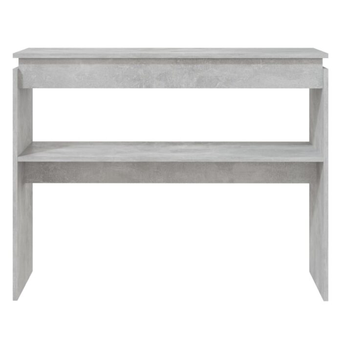Table console gris béton 102x30x80 cm bois d'ingénierie – Image 2