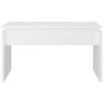 Table basse blanc 68x50x38 cm bois d'ingénierie – Image 3