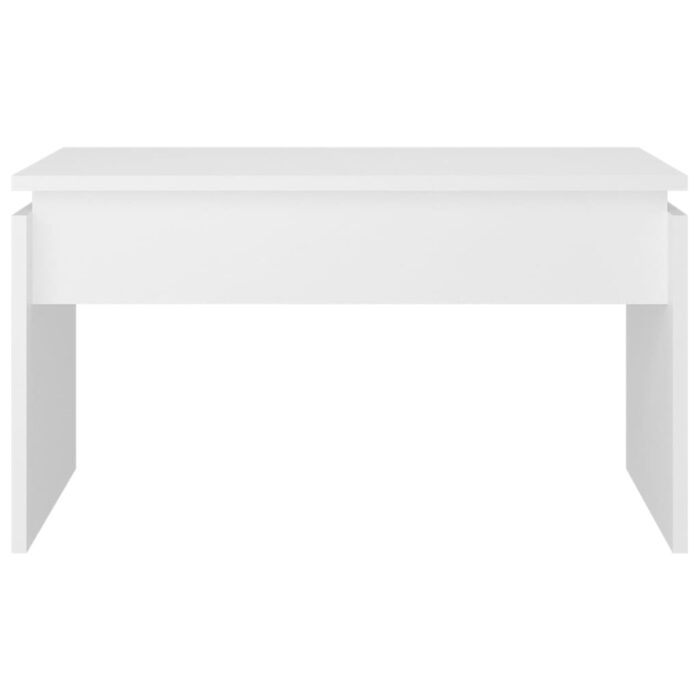 Table basse blanc 68x50x38 cm bois d'ingénierie – Image 3