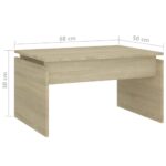 Table basse chêne sonoma 68x50x38 cm bois d'ingénierie – Image 5