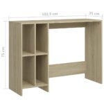 Bureau d'ordinateur portable chêne sonoma bois d'ingénierie – Image 4