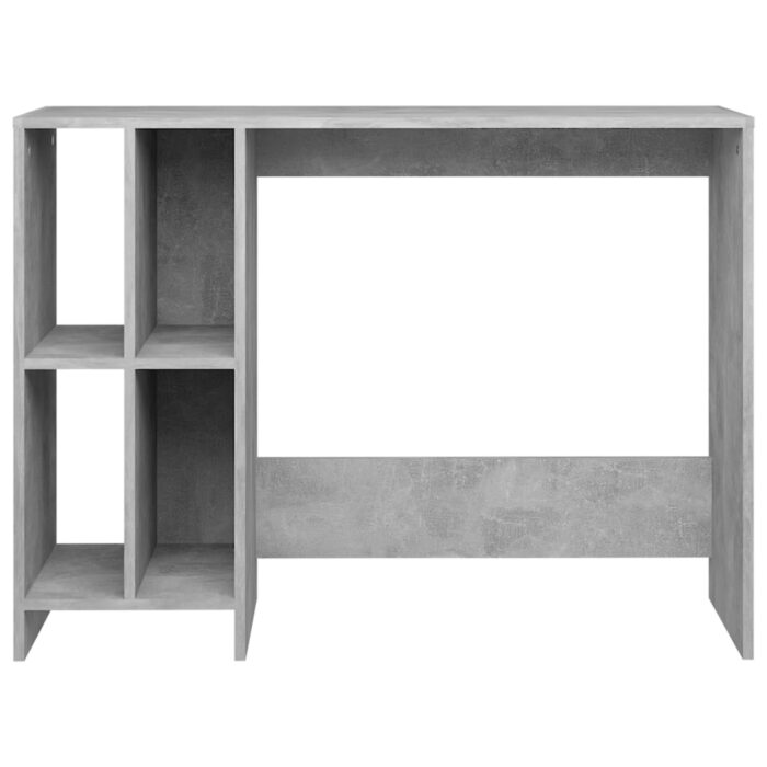 Bureau d'ordinateur portable gris béton bois d'ingénierie – Image 2