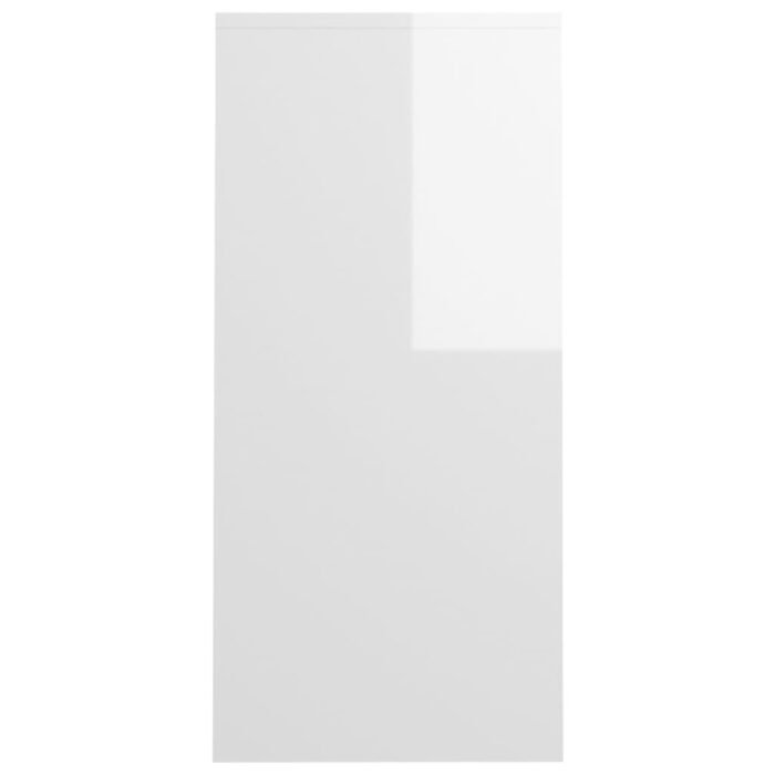 Bureau d'ordinateur portable blanc brillant bois d'ingénierie – Image 3