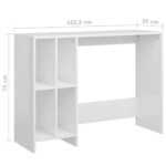 Bureau d'ordinateur portable blanc brillant bois d'ingénierie – Image 4