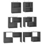 Meuble TV Gris 104x30x52 cm Bois d'ingénierie – Image 4