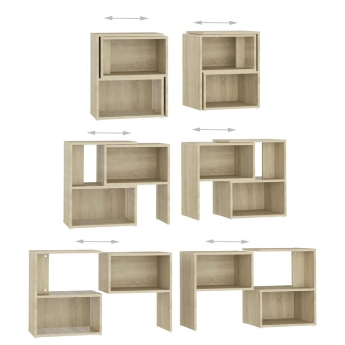 Meuble TV Chêne sonoma 104x30x52 cm Bois d'ingénierie – Image 4