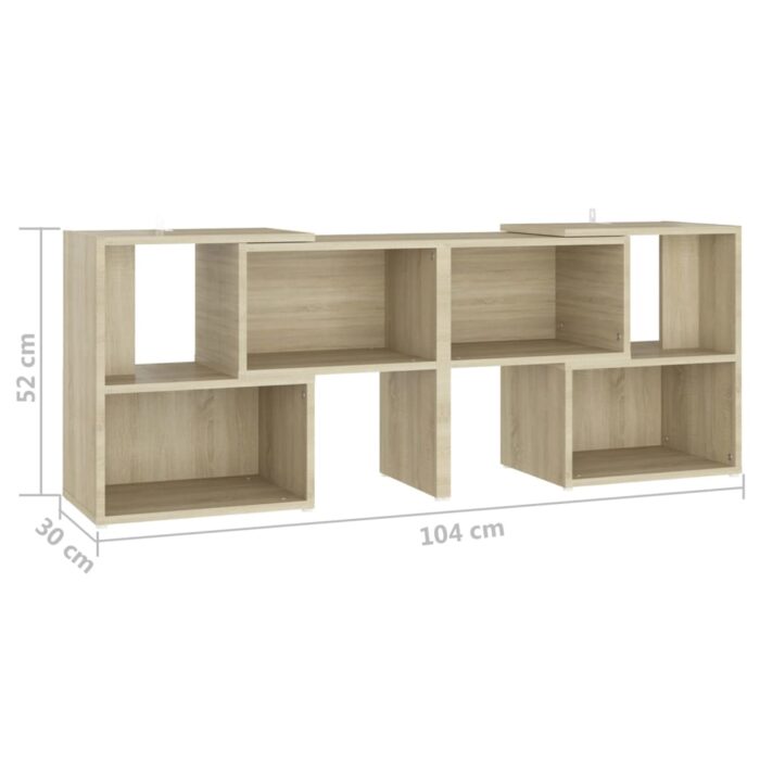 Meuble TV Chêne sonoma 104x30x52 cm Bois d'ingénierie – Image 5