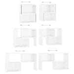 Meuble TV Blanc brillant 104x30x52 cm Bois d'ingénierie – Image 4