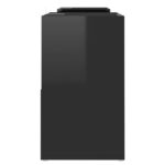 Meuble TV Noir brillant 104x30x52 cm Bois d'ingénierie – Image 3