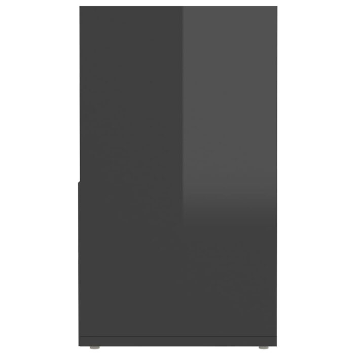 Meuble TV Gris brillant 149x30x52 cm Bois d'ingénierie – Image 5