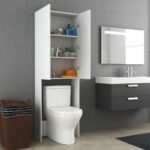 Meuble pour machine à laver Blanc 64x25,5x190 cm – Image 3