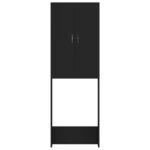 Meuble pour machine à laver Noir 64x25,5x190 cm – Image 4