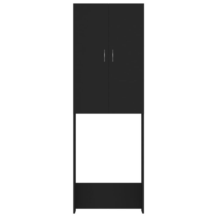 Meuble pour machine à laver Noir 64x25,5x190 cm – Image 4