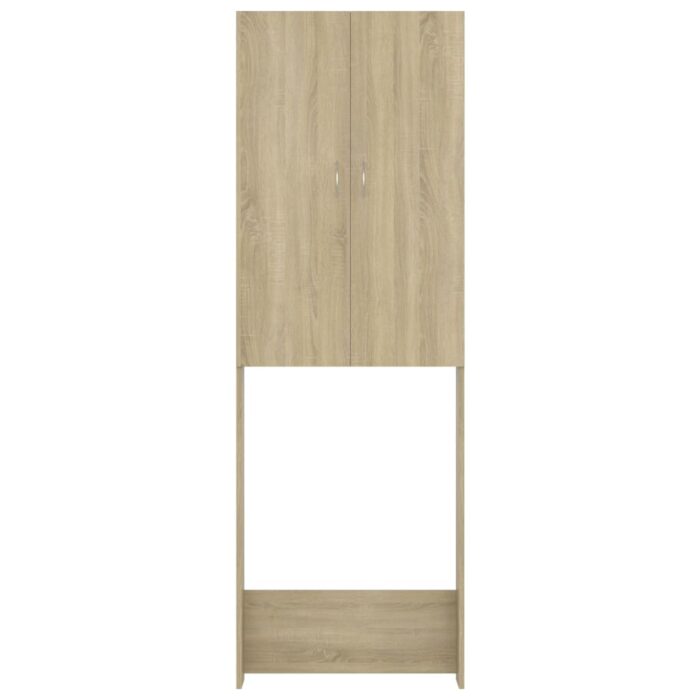 Meuble pour machine à laver Chêne sonoma 64x25,5x190 cm – Image 4