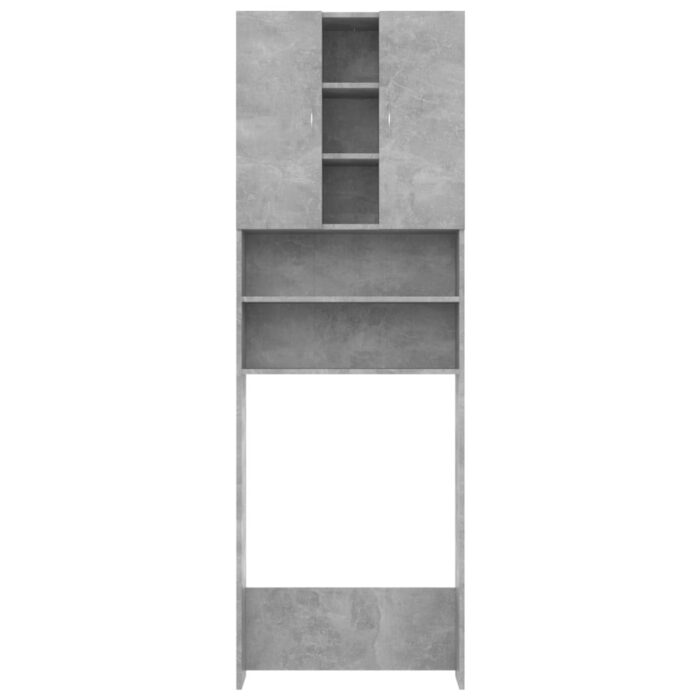 Meuble pour machine à laver Gris béton 64x25,5x190 cm – Image 4