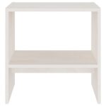 Tables de chevet 2 pcs Blanc 40x30,5x40 cm Bois de pin massif – Image 4