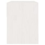 Table de chevet Blanc 40x31x40 cm Bois de pin massif – Image 4