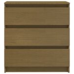 Table de chevet Marron miel 60x36x64 cm Bois de pin massif – Image 4