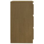Table de chevet Marron miel 60x36x64 cm Bois de pin massif – Image 5