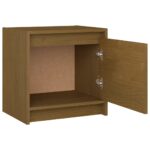 Tables de chevet 2 pcs Marron miel 40x30,5x40 cm Bois de pin – Image 6