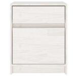 Tables de chevet 2 pcs Blanc 40x31x50 cm Bois de pin massif – Image 4