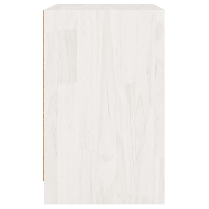 Tables de chevet 2 pcs Blanc 40x31x50 cm Bois de pin massif – Image 5