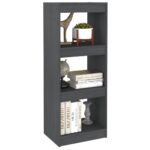 Bibliothèque/Séparateur de pièce Gris 40x30x103,5 cm Pin massif – Image 2