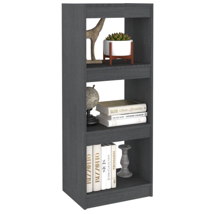 Bibliothèque/Séparateur de pièce Gris 40x30x103,5 cm Pin massif – Image 2