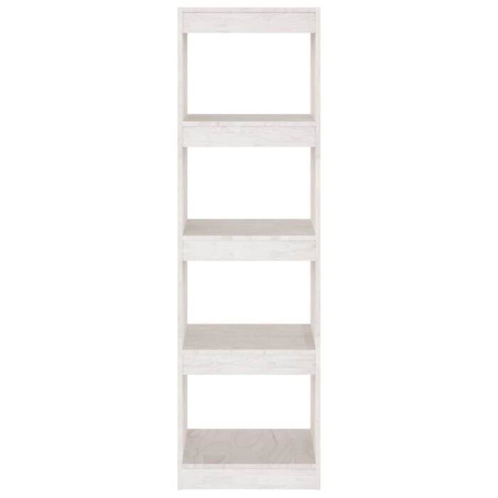 Bibliothèque/Séparateur de pièce Blanc 40x30x135,5cm Pin massif – Image 4