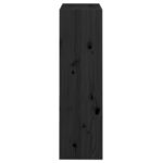 Bibliothèque/Séparateur de pièce Noir 60x30x103,5 cm Pin massif – Image 4