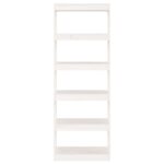 Bibliothèque/Séparateur de pièce Blanc 60x30x167,5cm Pin massif – Image 3