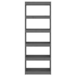 Bibliothèque/Séparateur de pièce Gris 60x30x167,5 cm Pin massif – Image 3