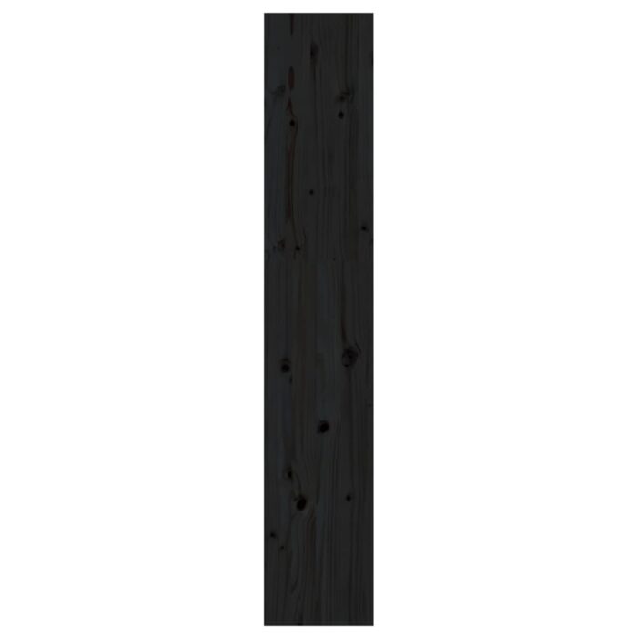 Bibliothèque/Séparateur de pièce Noir 60x30x167,5 cm Pin massif – Image 4