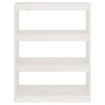 Bibliothèque/Séparateur de pièce Blanc 80x30x103,5cm Pin massif – Image 3