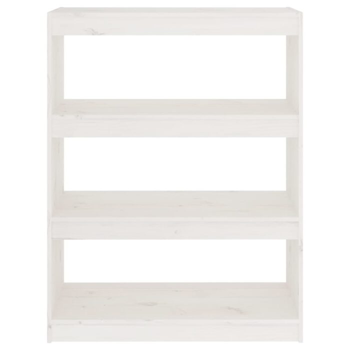 Bibliothèque/Séparateur de pièce Blanc 80x30x103,5cm Pin massif – Image 3