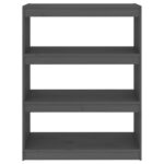 Bibliothèque/Séparateur de pièce Gris 80x30x103,5 cm Pin massif – Image 3